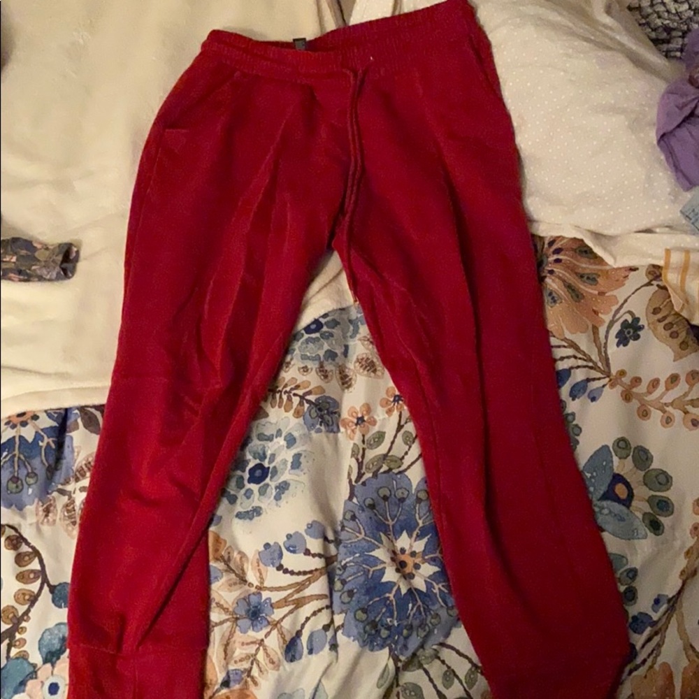 Forever 21 red joggers